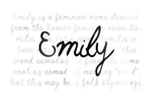 Emily Font: A Script Typeface for Editorial Design