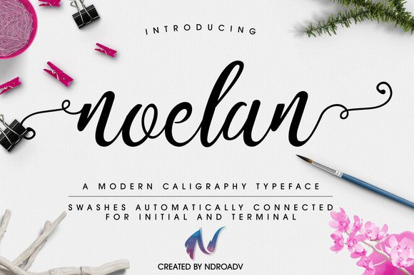 Noelan Font: Modern Script for Handmade Products