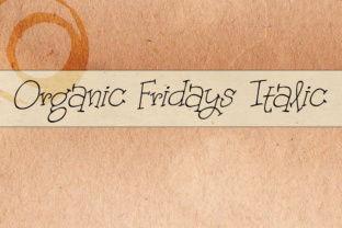 Organic Fridays Italic Font for Handmade Labels
