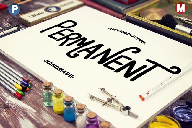Permanent Font: A Playful Typeface for Small Business Branding