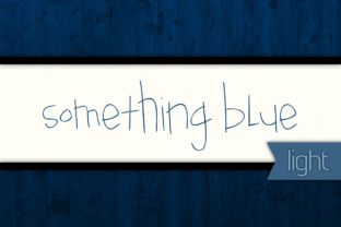 Something Blue Light Font for Handmade Crafts